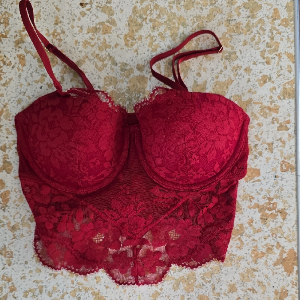 Auden Red Lace Bustier